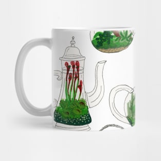 Teapot Terrarium Pattern Mug